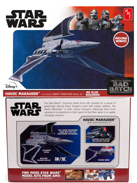 AMT Star Wars The Bad Batch Havoc Marauder 1/144 Scale Model Kit